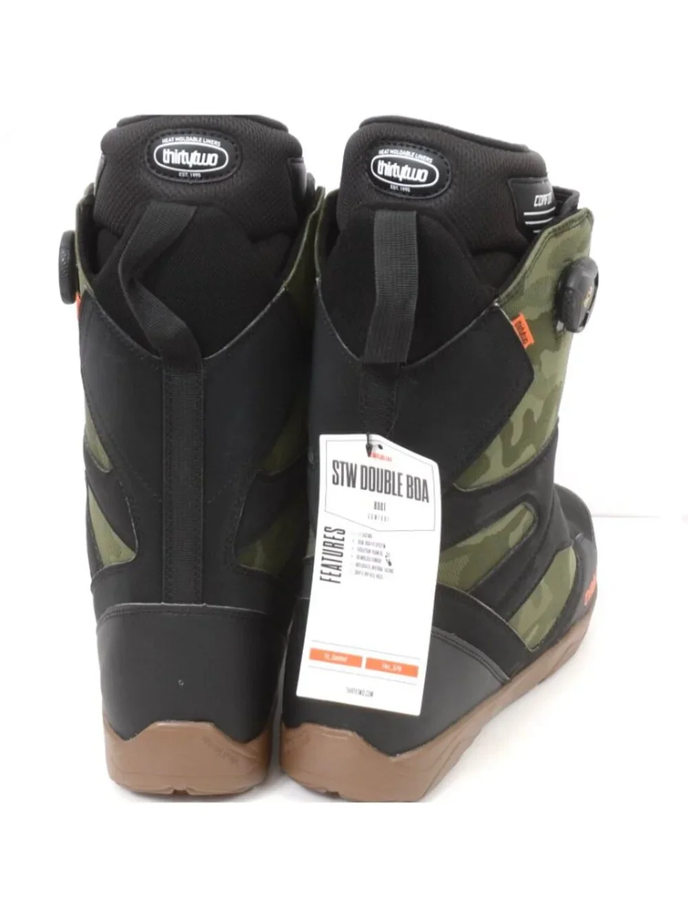 NEW Thirty-Two STW Double Boa Snowboard Boot Men's 13 Black/Camo